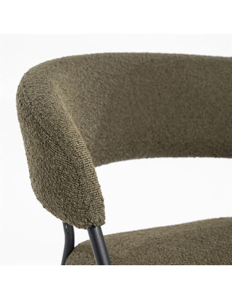 Chaise en tissu moumoute Luka