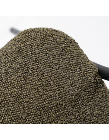 Chaise en tissu moumoute Luka