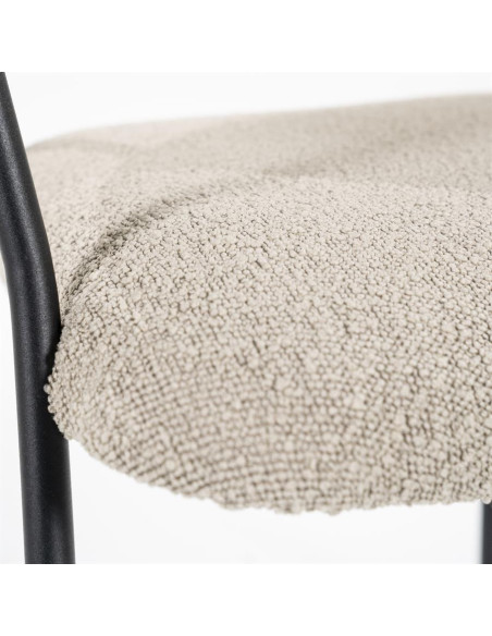 Chaise en tissu moumoute Luka