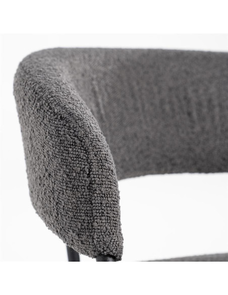 Chaise en tissu moumoute Luka