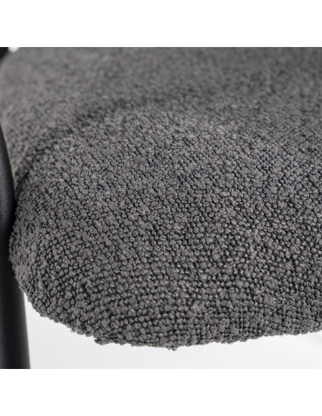 Chaise en tissu moumoute Luka