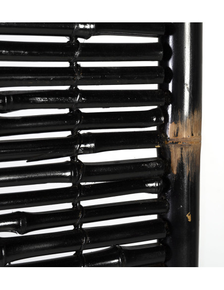 Paravent 3 panneaux en bambou noir