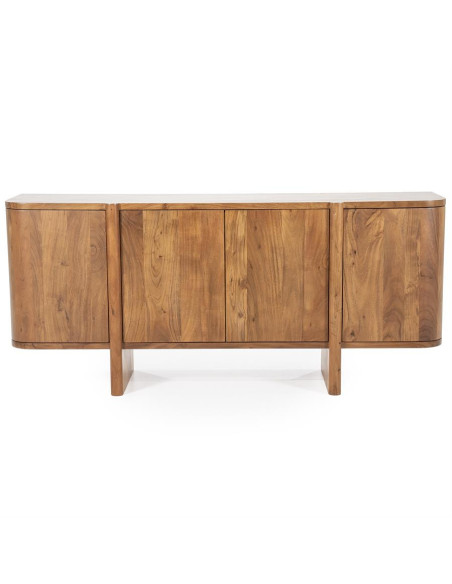 Bahut arrondi 4 portes en acacia Julian