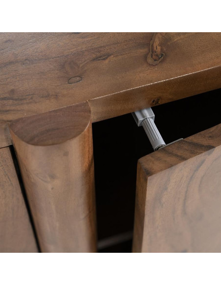 Bahut arrondi 4 portes en acacia Julian