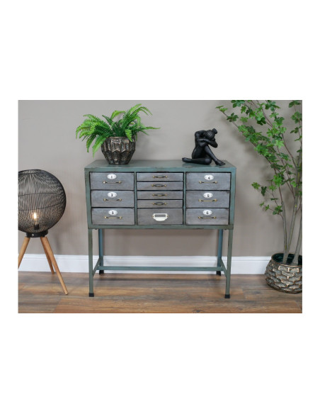 Console multi-tiroirs effet vieilli