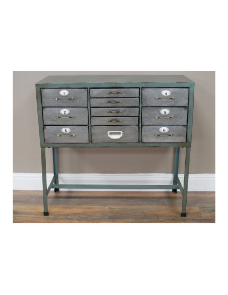 Console multi-tiroirs effet vieilli