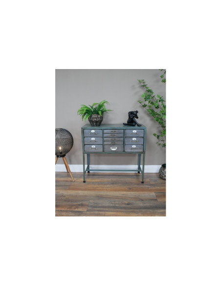 Console multi-tiroirs effet vieilli