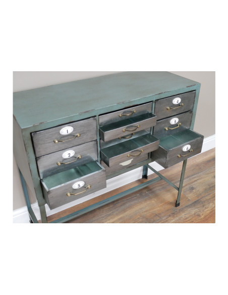 Console multi-tiroirs effet vieilli