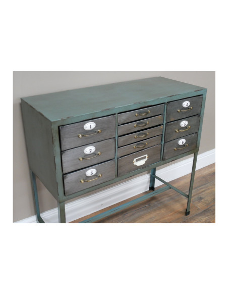 Console multi-tiroirs effet vieilli