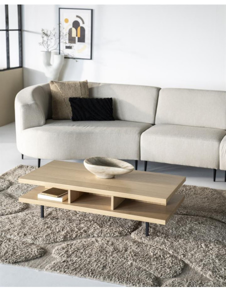 Table basse moderne en chêne Thomas