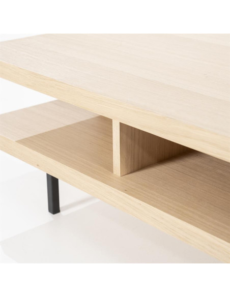 Table basse moderne en chêne Thomas