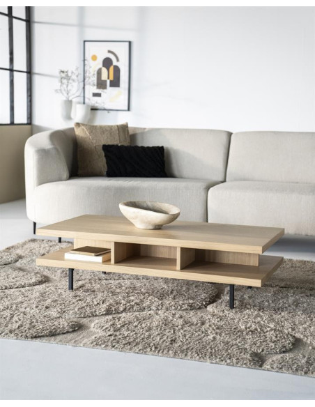 Table basse moderne en chêne Thomas