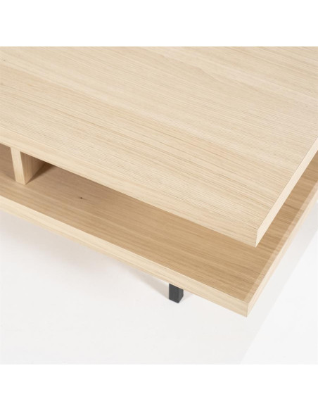 Table basse moderne en chêne Thomas
