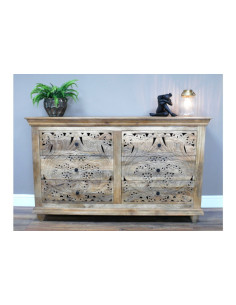 Commode 6 tiroirs sculptés...