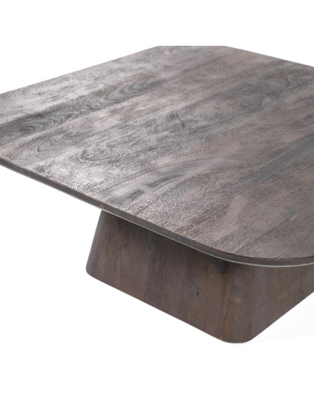 Table de salon carrée en bois Aron