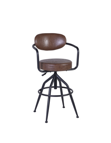 Fauteuil de bar assise ajustable en hauteur