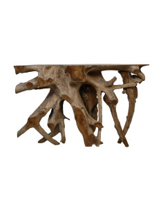 Console racines de teck massif