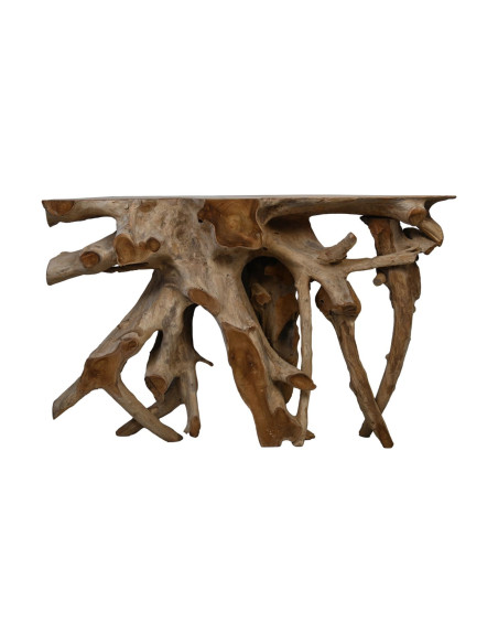 Console racines de teck massif
