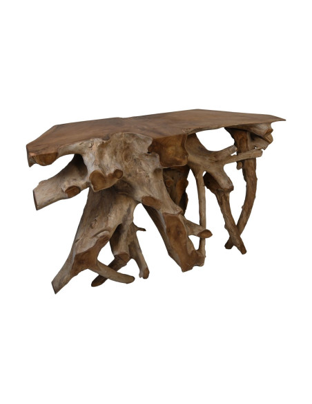 Console racines de teck massif