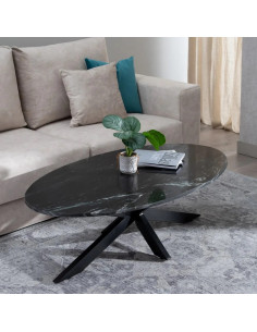 Table de salon ovale en...