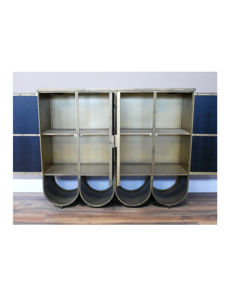 Meuble d'appoint 4 portes avec piètement original