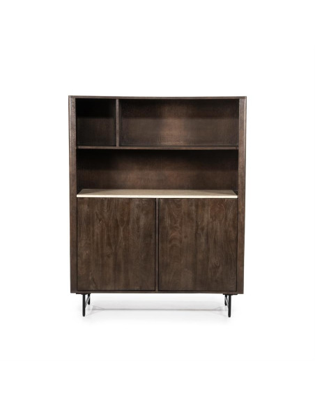 Buffet haut 2 portes et étagères Lio
