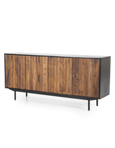 Buffet en bois de sesham strié Alexander