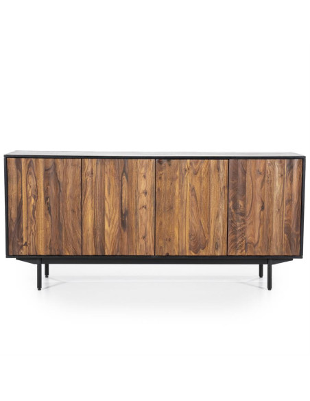 Buffet en bois de sesham strié Alexander