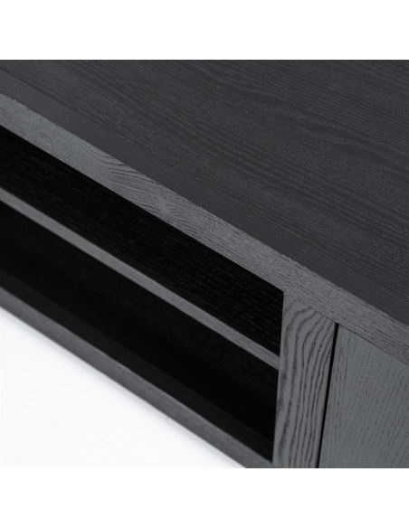 Meuble TV moderne en chêne noir Helsinki