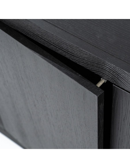 Meuble TV moderne en chêne noir Helsinki