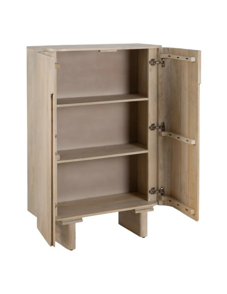 Armoire 2 portes aux bords arrondis style Japandi