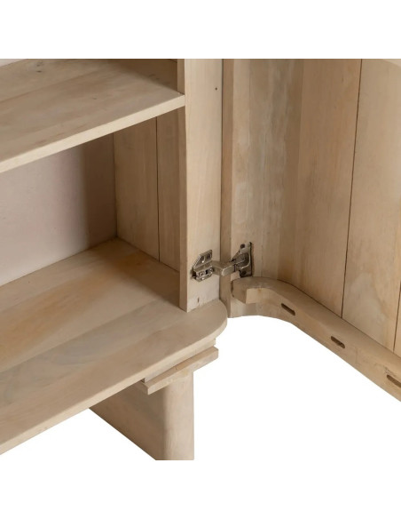 Armoire 2 portes aux bords arrondis style Japandi