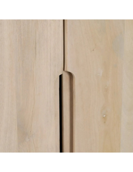 Armoire 2 portes aux bords arrondis style Japandi