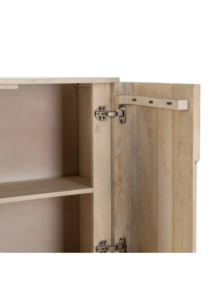 Armoire 2 portes aux bords arrondis style Japandi