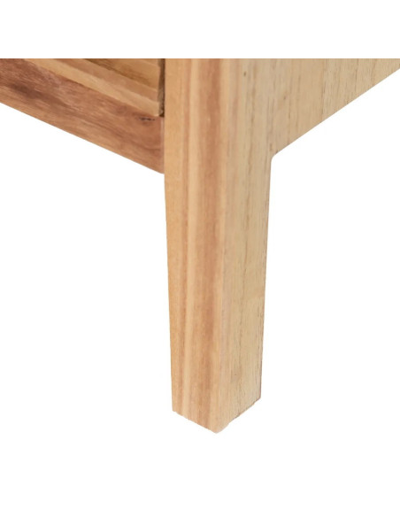 Commode 3 tiroirs en paulownia et rotin Honey