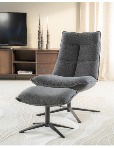 Fauteuil relax avec pouf Marcus