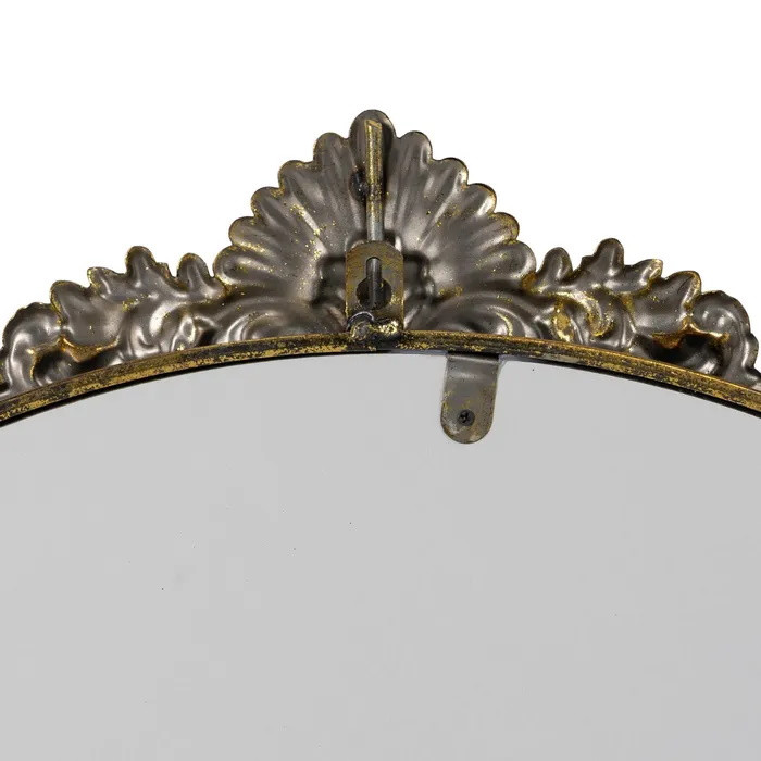 WAMIRRO Miroir Antique, doré Traditionnel Vintage orné, Baroque arqué en Laiton pour entrée, cheminée, Salon, Couloir, Salle de Bain, 48,3 x 68,6 cm WAMIRRO Miroir Antique, doré Traditionnel Vintage orné, Baroque arqué en Laiton pour entrée, cheminée, Salon, Couloir, Salle de Bain, 48,3 x 68,6 cm