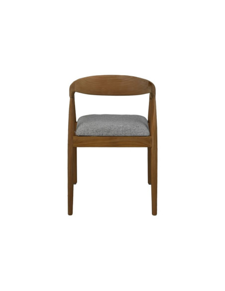 Chaise de repas scandinave en teck avec assise rembourrée