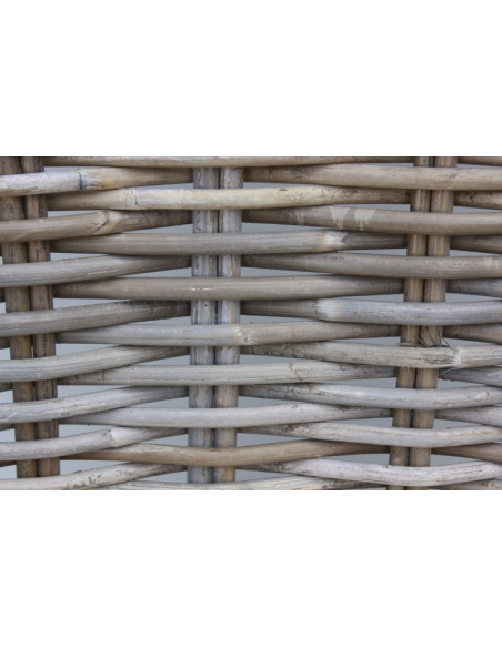 Fauteuil en rotin naturel avec coussin confortable