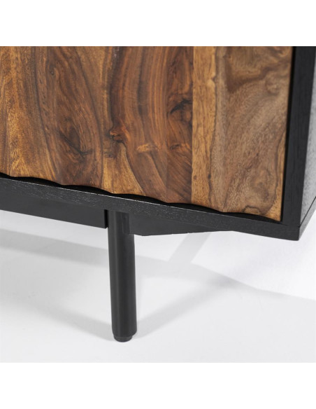 Meuble TV 4 portes en sesham Alexander