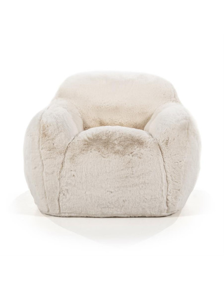 Fauteuil confortable cubique fausse fourrure Hug