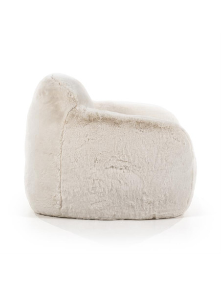 Fauteuil confortable cubique fausse fourrure Hug