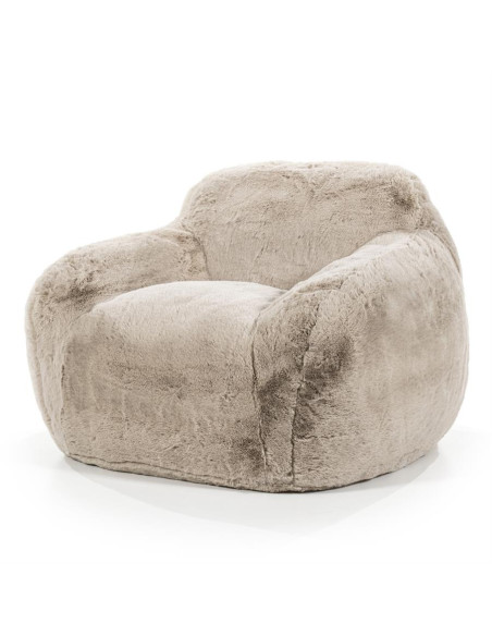 Fauteuil confortable cubique fausse fourrure Hug