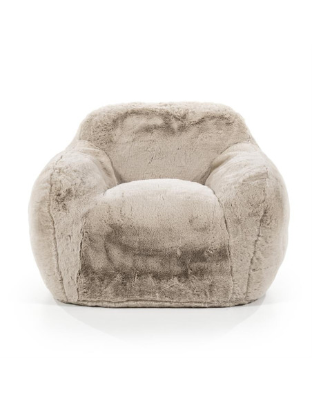 Fauteuil confortable cubique fausse fourrure Hug