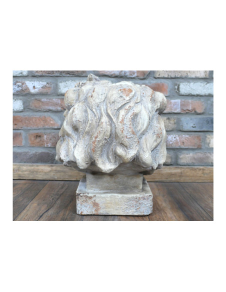 Vase tête de lion à la patine vieillie