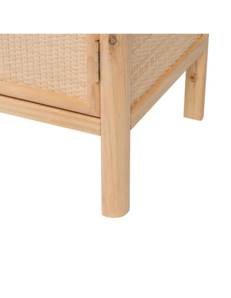 Armoire naturelle deux portes tressées Saphira