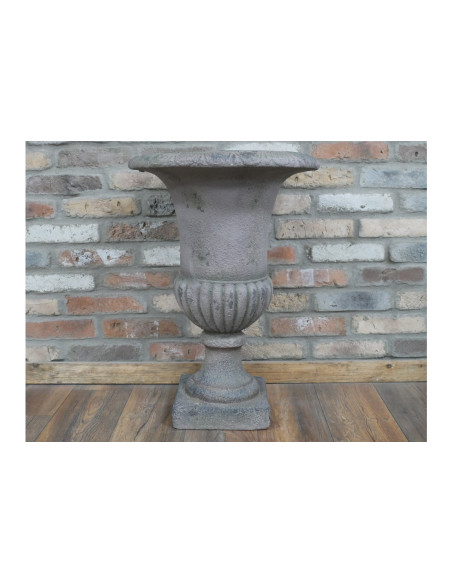 Vase Médicis couleur taupe effet antique