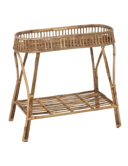 Meuble d'appoint naturel en bambou