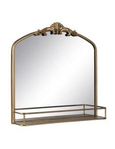 Miroir en métal doré avec...