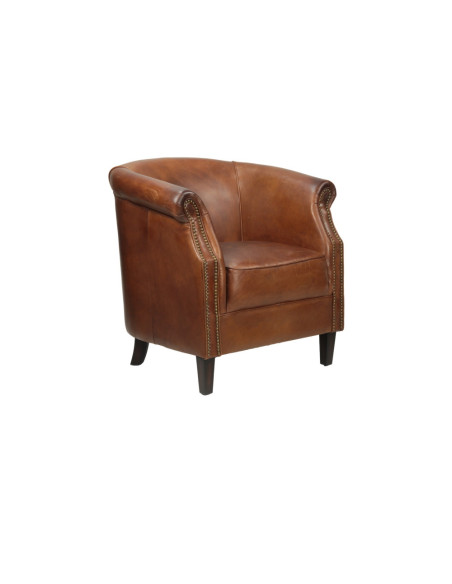 Fauteuil en cuir anglais